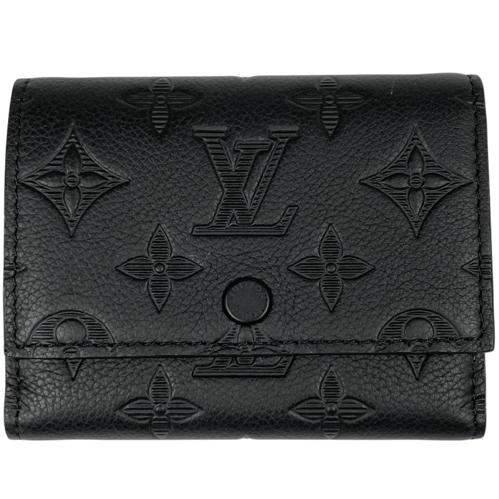 Louis Vuitton Victor Wallet Monogram Shadow Black Leather Noir Black